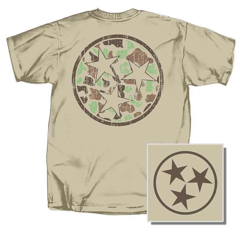 Camo Tri Star Short Sleeve T-Shirt