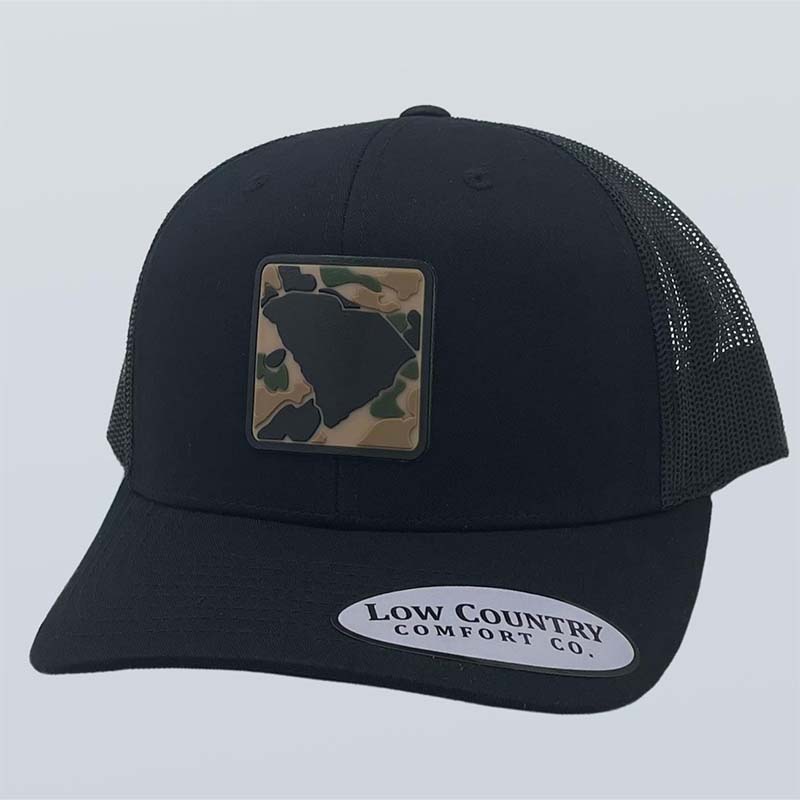 South Carolina Camo Patch Trucker in Black