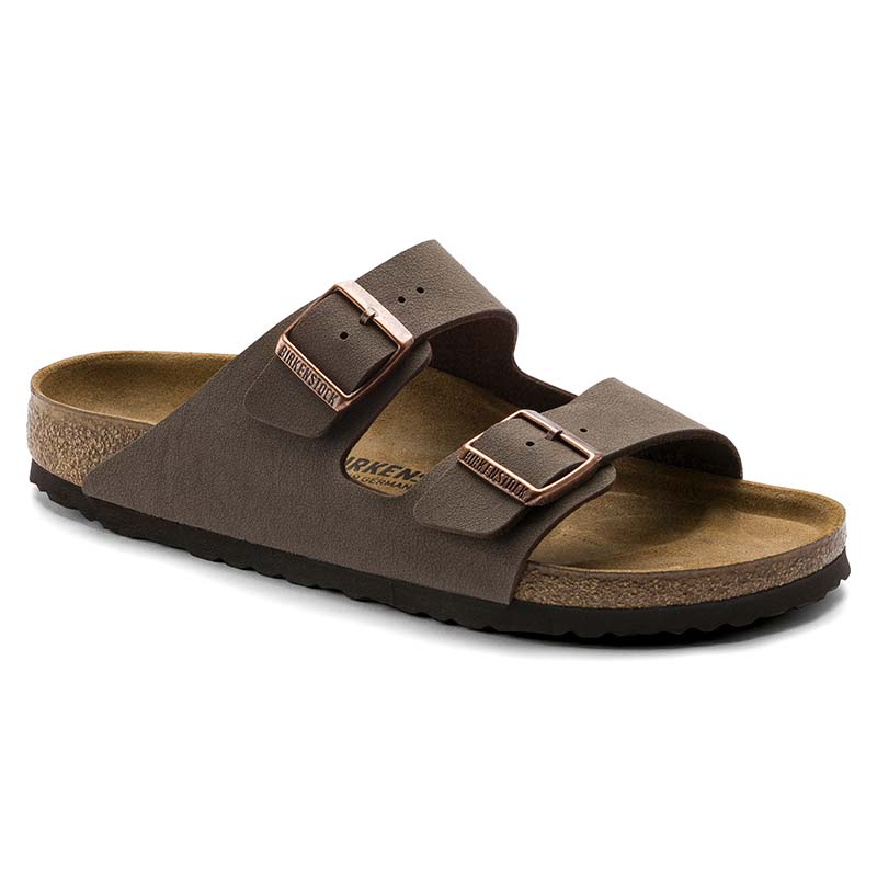 Arizona Suede Leather Sandals in Mocha