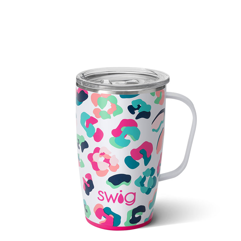 Swig Multi Colored Leopard Print 18oz. Mug