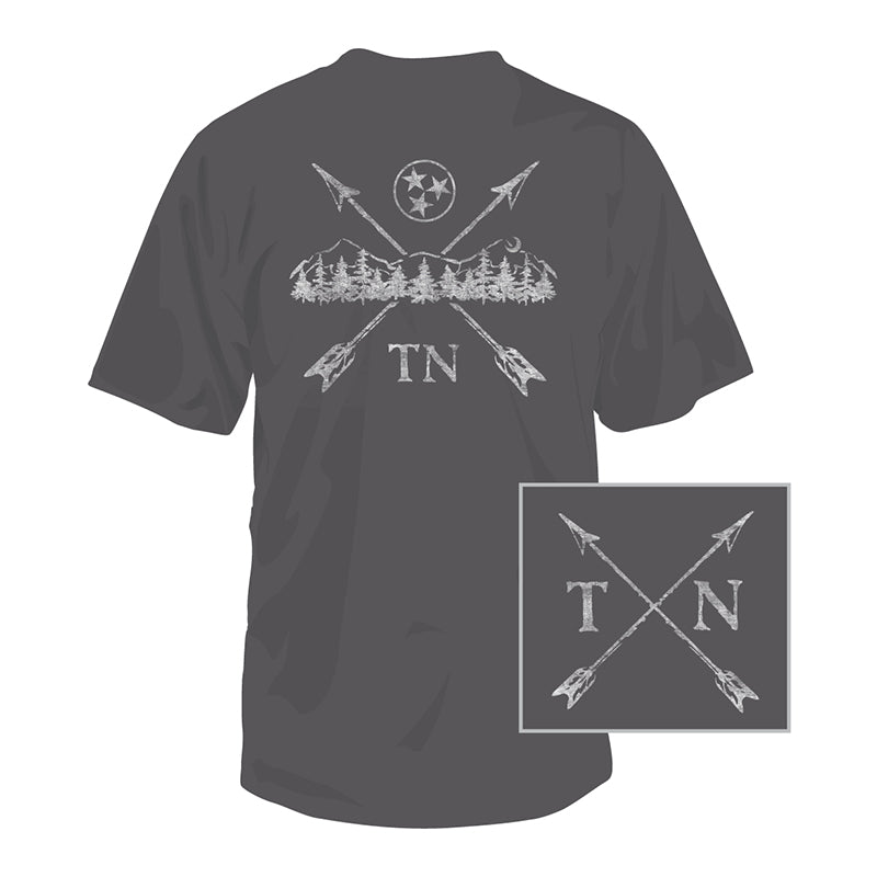 Tennessee Mountain Crossing Dark Grey Short Sleeve T-Shirt