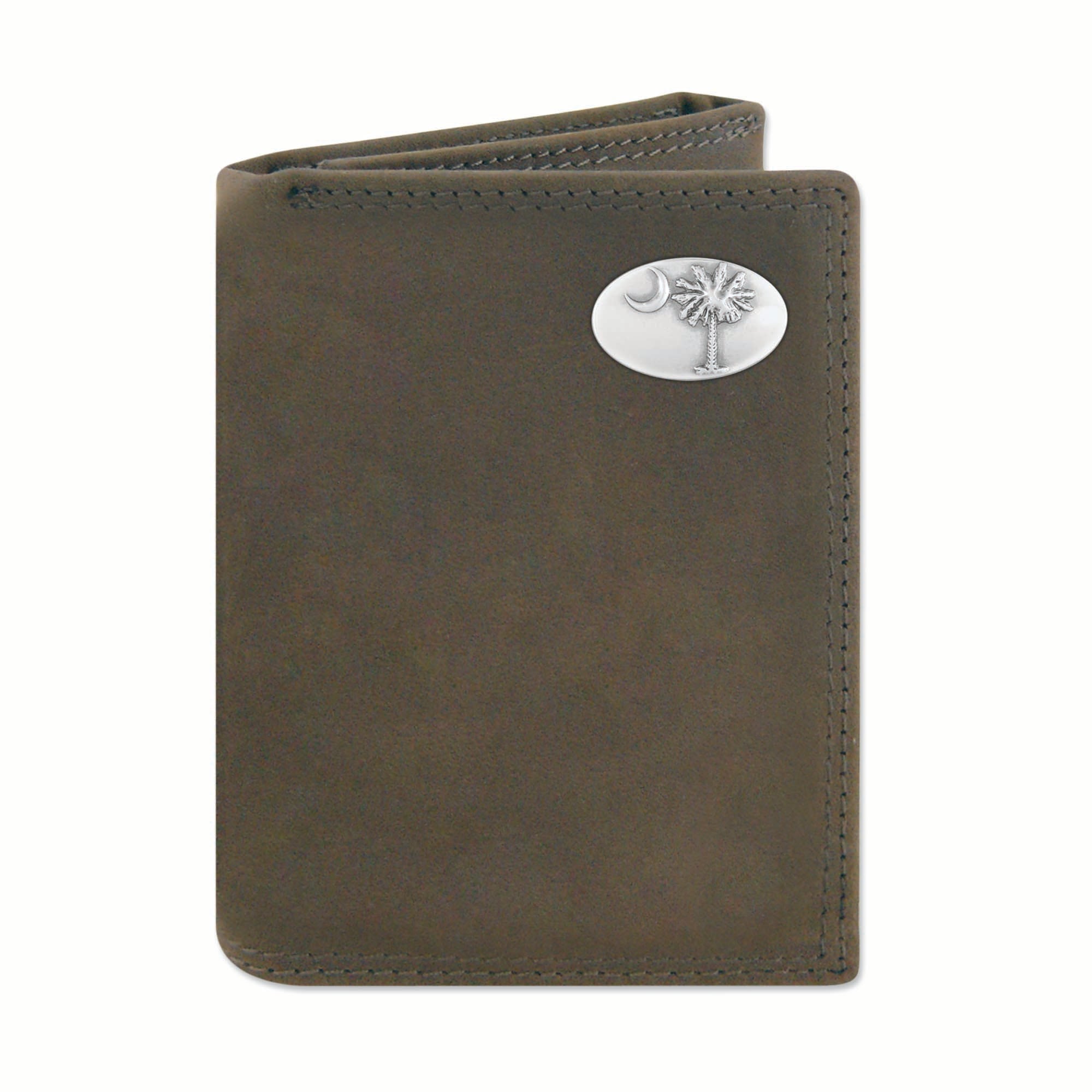 Palmetto Crazy Horse Conch Leather Trifold