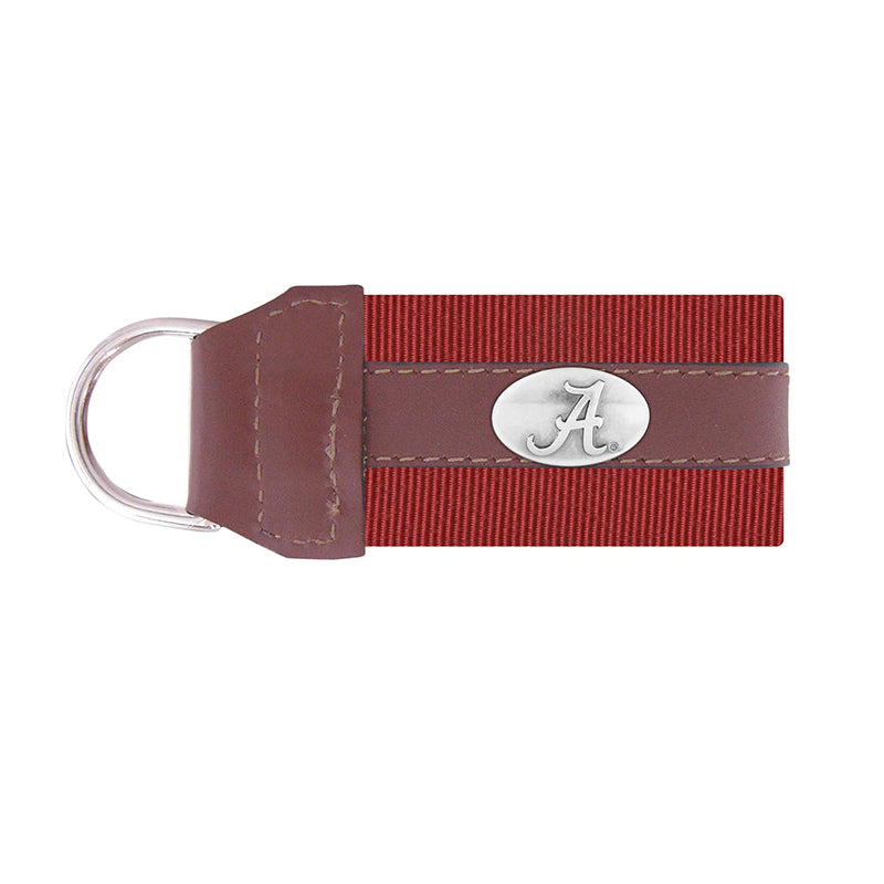 Alabama Concho Ribbon Leather Key Fob