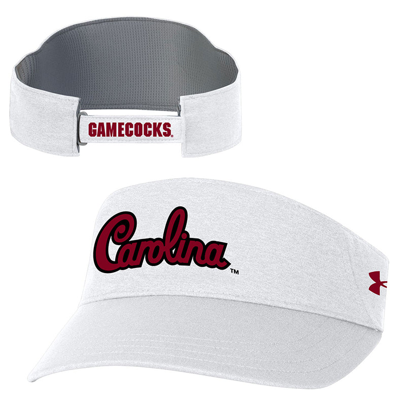 USC Script High Crown Visor in white