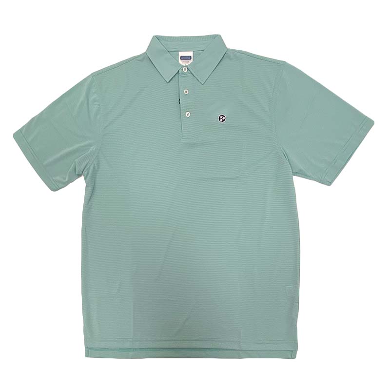 Tennessee Tri-Star Micro Stripe Polo in Seafoam