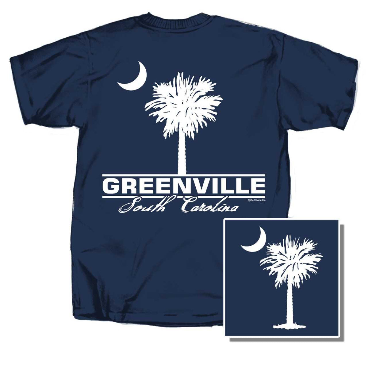 Greenville Palm Front Back Short Sleeve T-Shirt